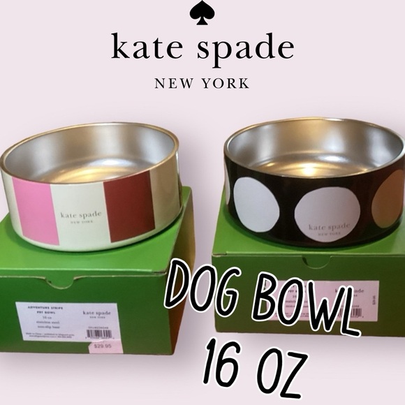 🌸Kate Spade Dog Bowl 16 Oz - Picture 2 of 6
